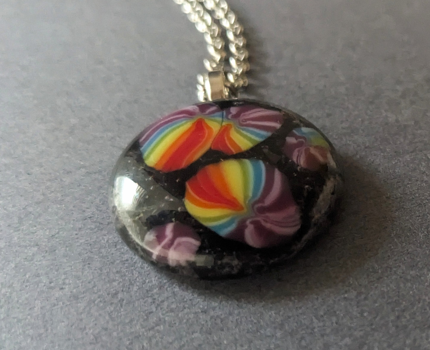 Rainbow Bubble Pendant: Beach Balls In Space