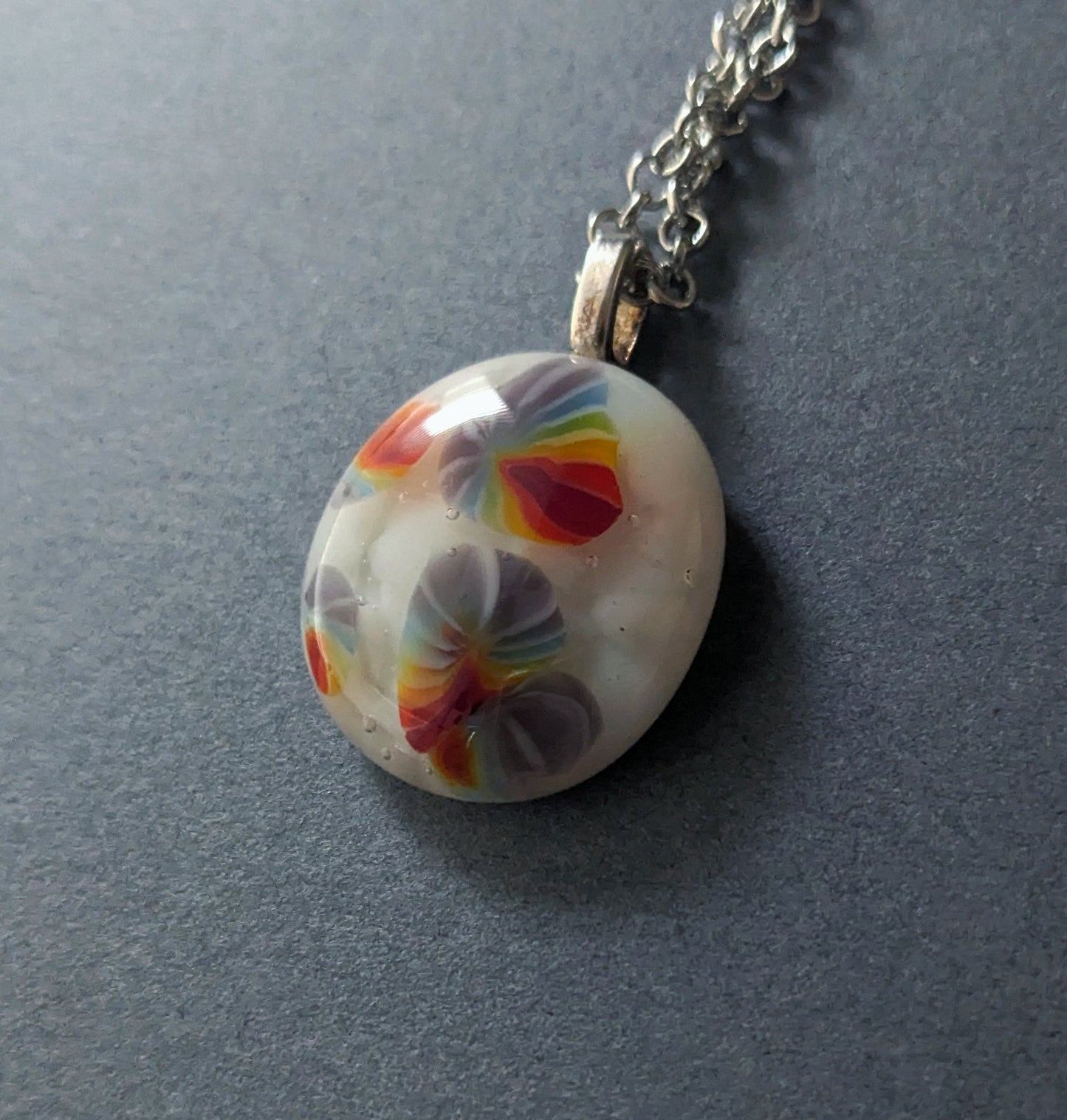 Rainbow Bubble Pendant: Rainbows on Clouds