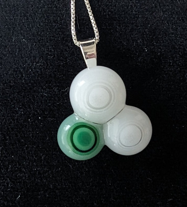 Trio Pendant: White and Green