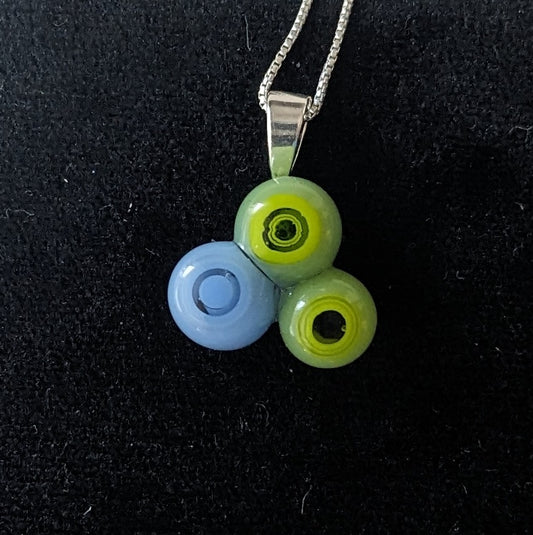 Trio Pendant: Blue and Green