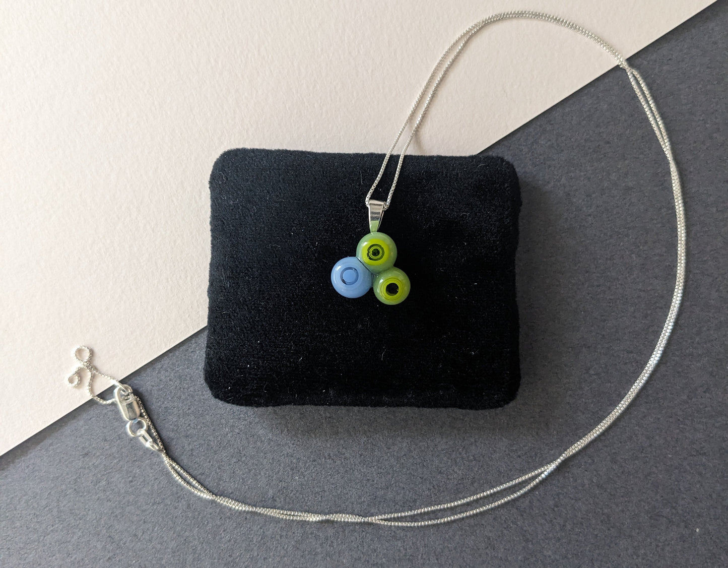 Trio Pendant: Blue and Green