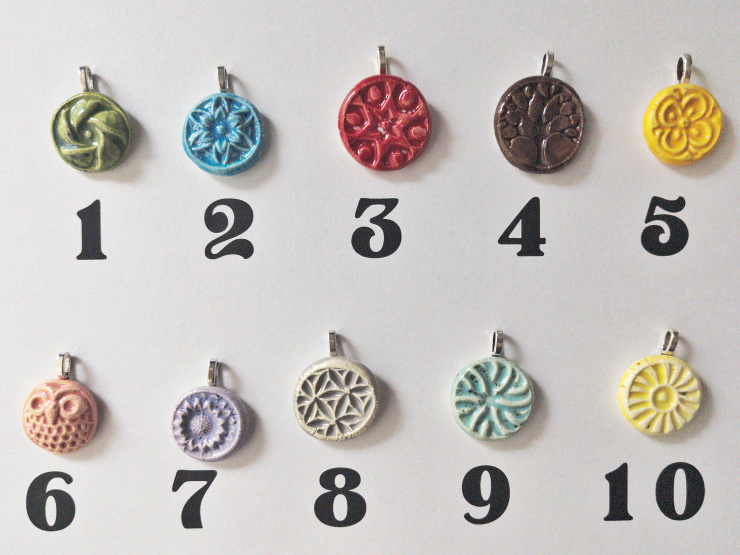 Assorted Ceramic Pendants