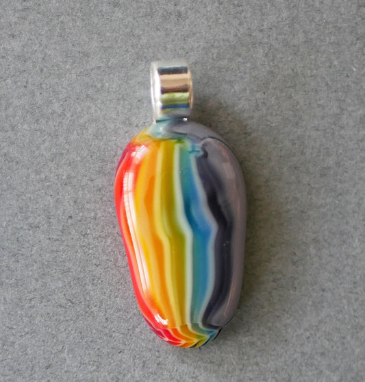 Stripey Scrappy Pendant #10
