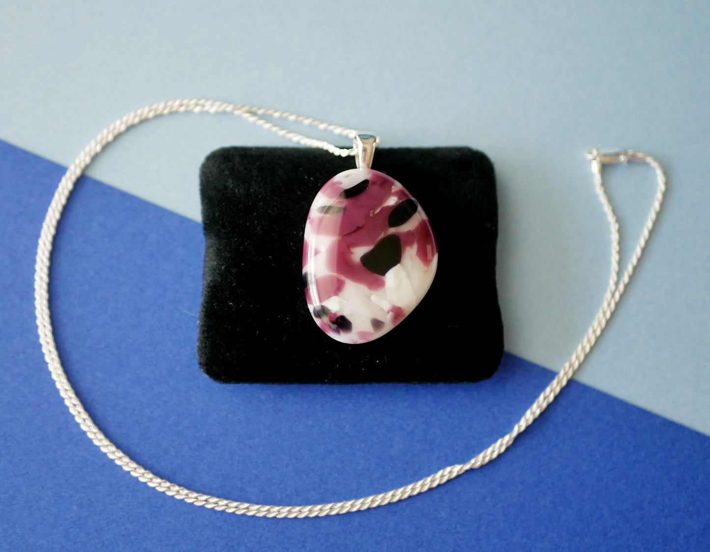 Pink, White and Purple Large Pendants