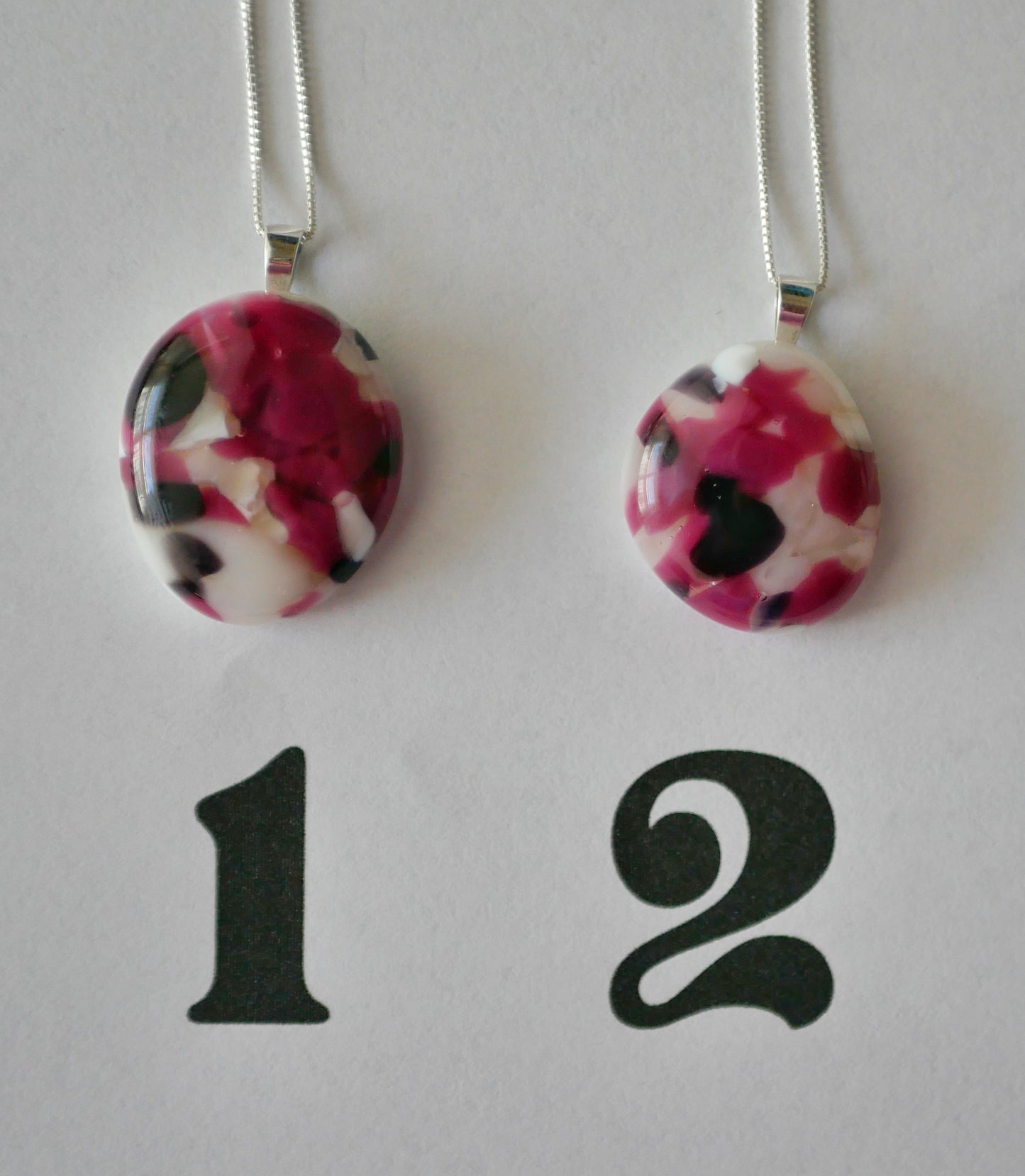 Pink, White and Purple Small Pendants