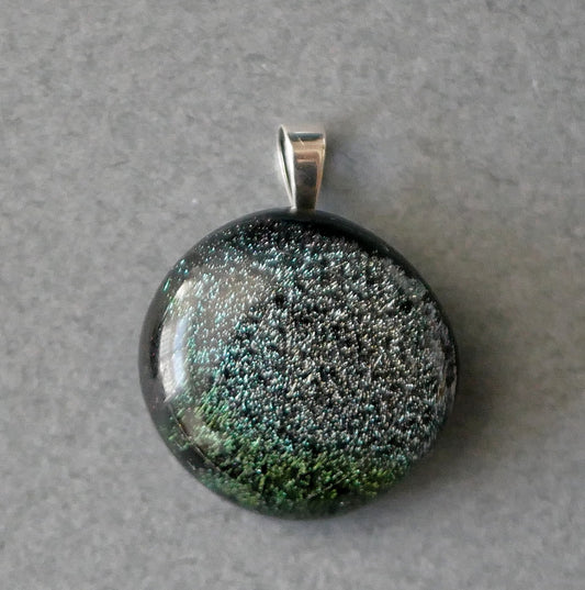 Small Dichroic Pendant with Silver Findings and Choice of Chain/Cord #15