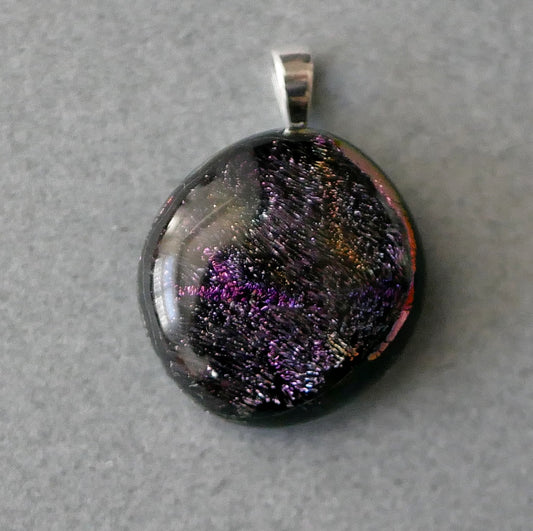 Small Dichroic Pendant with Silver Findings and Choice of Chain/Cord #21