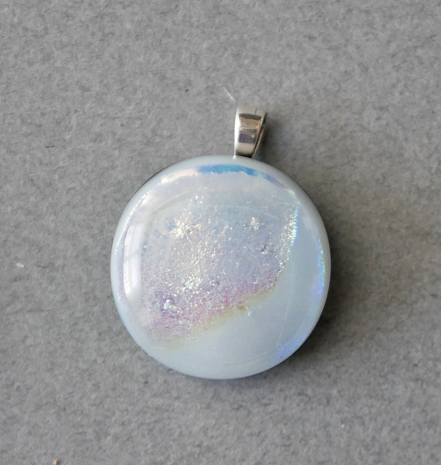 Small Dichroic Pendant with Silver Findings and Choice of Chain/Cord #27