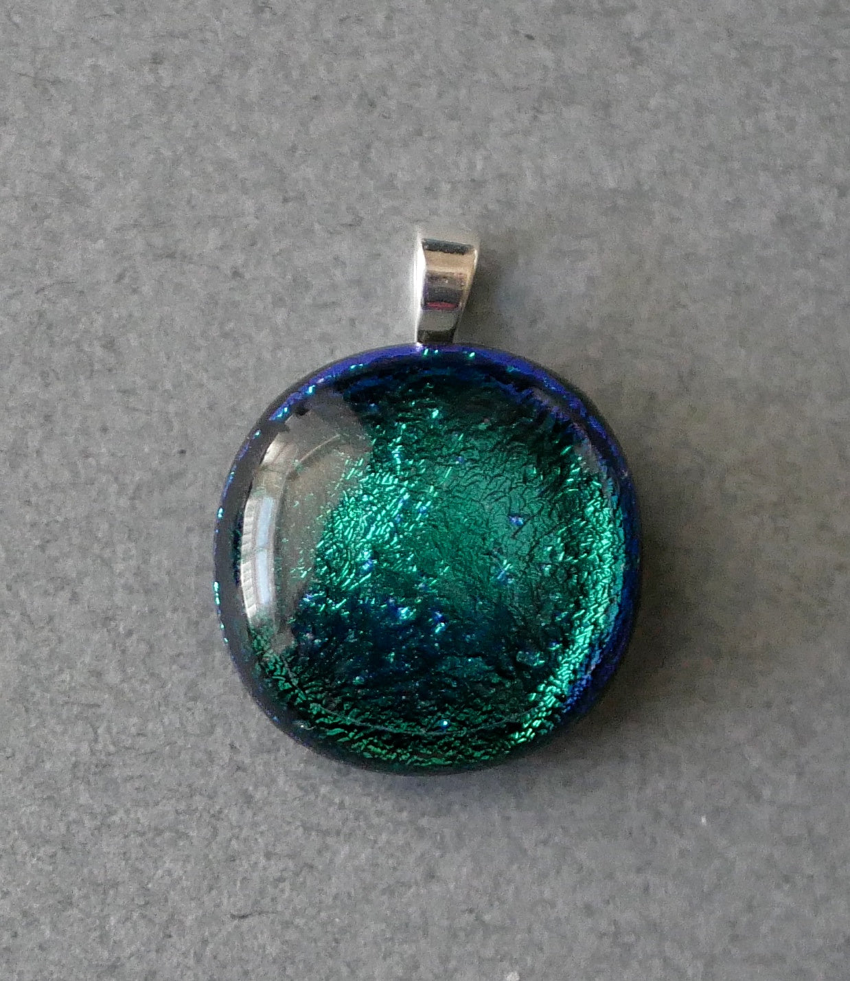 Small Dichroic Pendant with Silver Findings and Choice of Chain/Cord #29