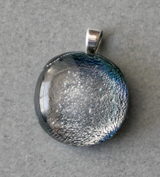 Small Dichroic Pendant with Silver Findings and Choice of Chain/Cord #36