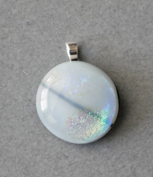 Small Dichroic Pendant with Silver Findings and Choice of Chain/Cord #37