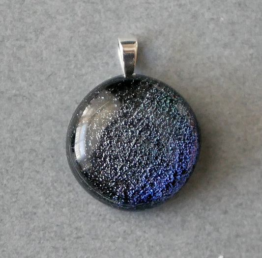 Small Dichroic Pendant with Silver Findings and Choice of Chain/Cord #40