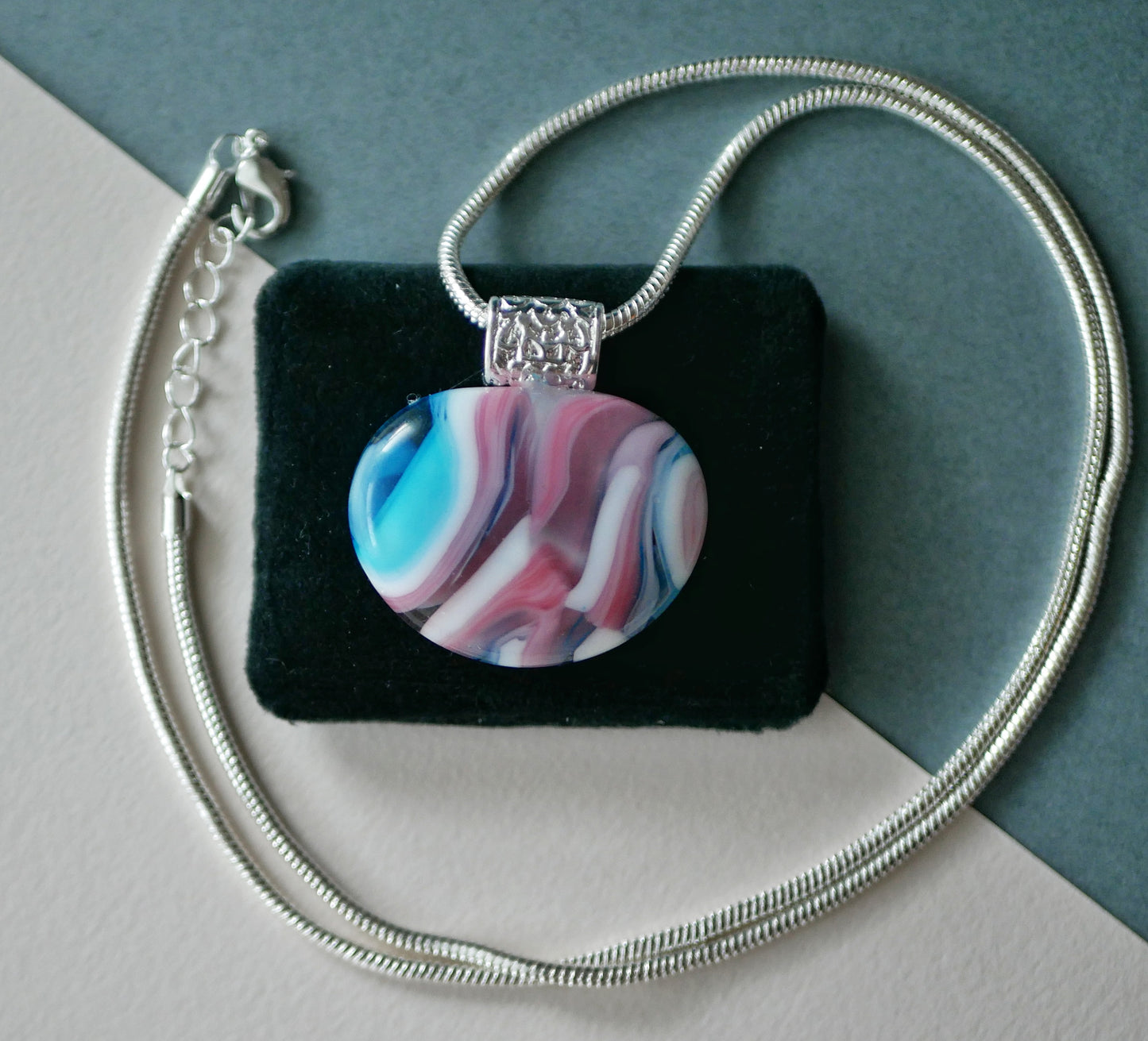 Trans Pride Puddle Pendants (Batch 15)