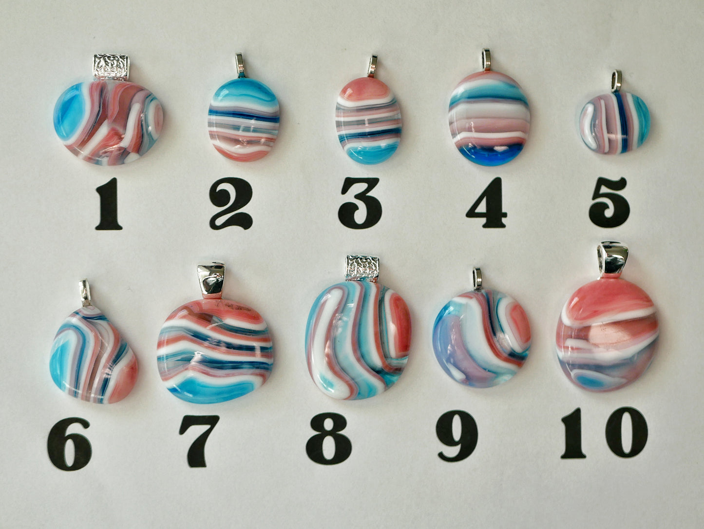 Trans Pride Puddle Pendants (Batch 15)