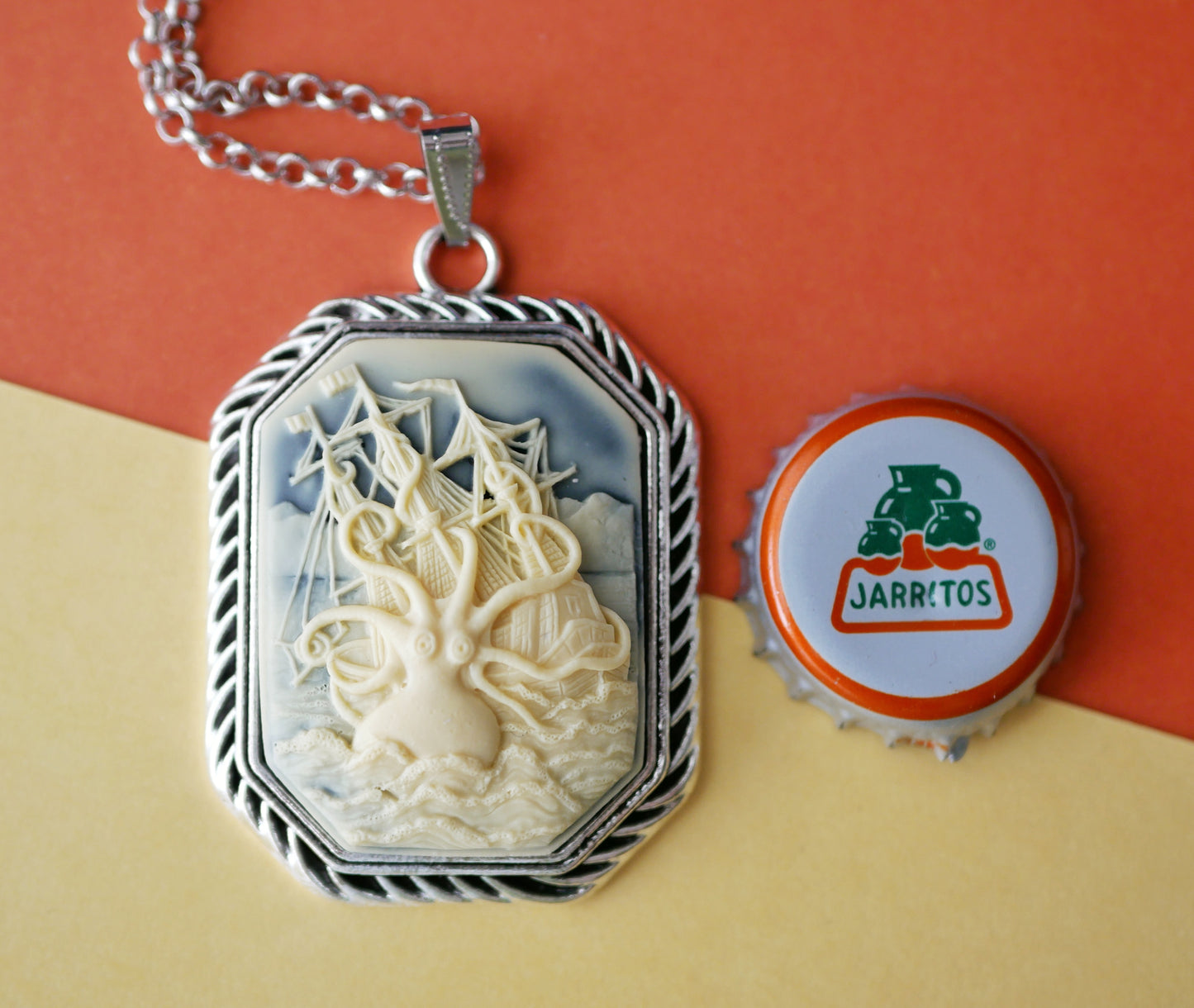 Kraken Cameo Necklace