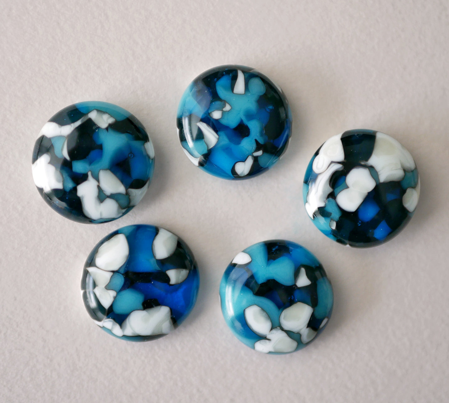 Blue and White Cabochon Set