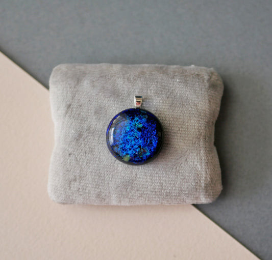 Small Dichroic Pendant with Choice of Silver Chain #39