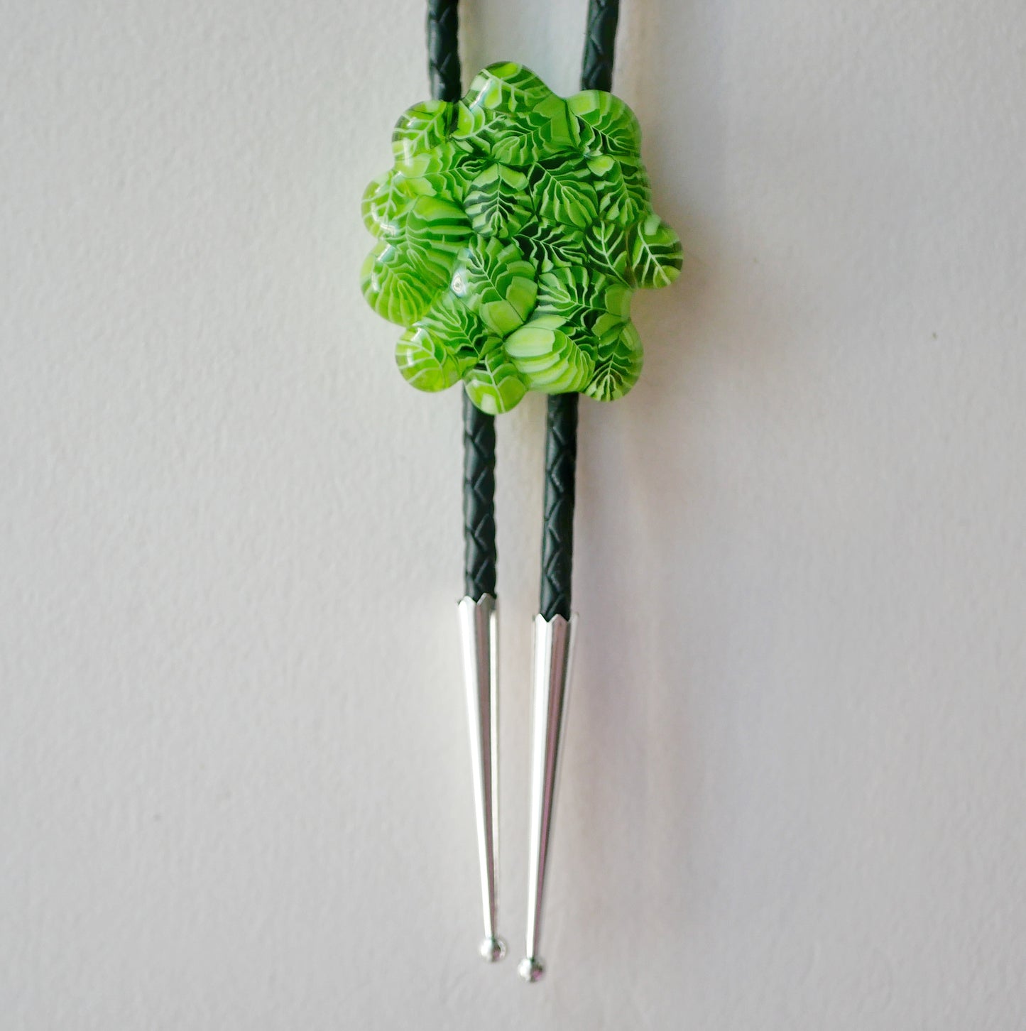 Bright Green Blobby Bolo Tie