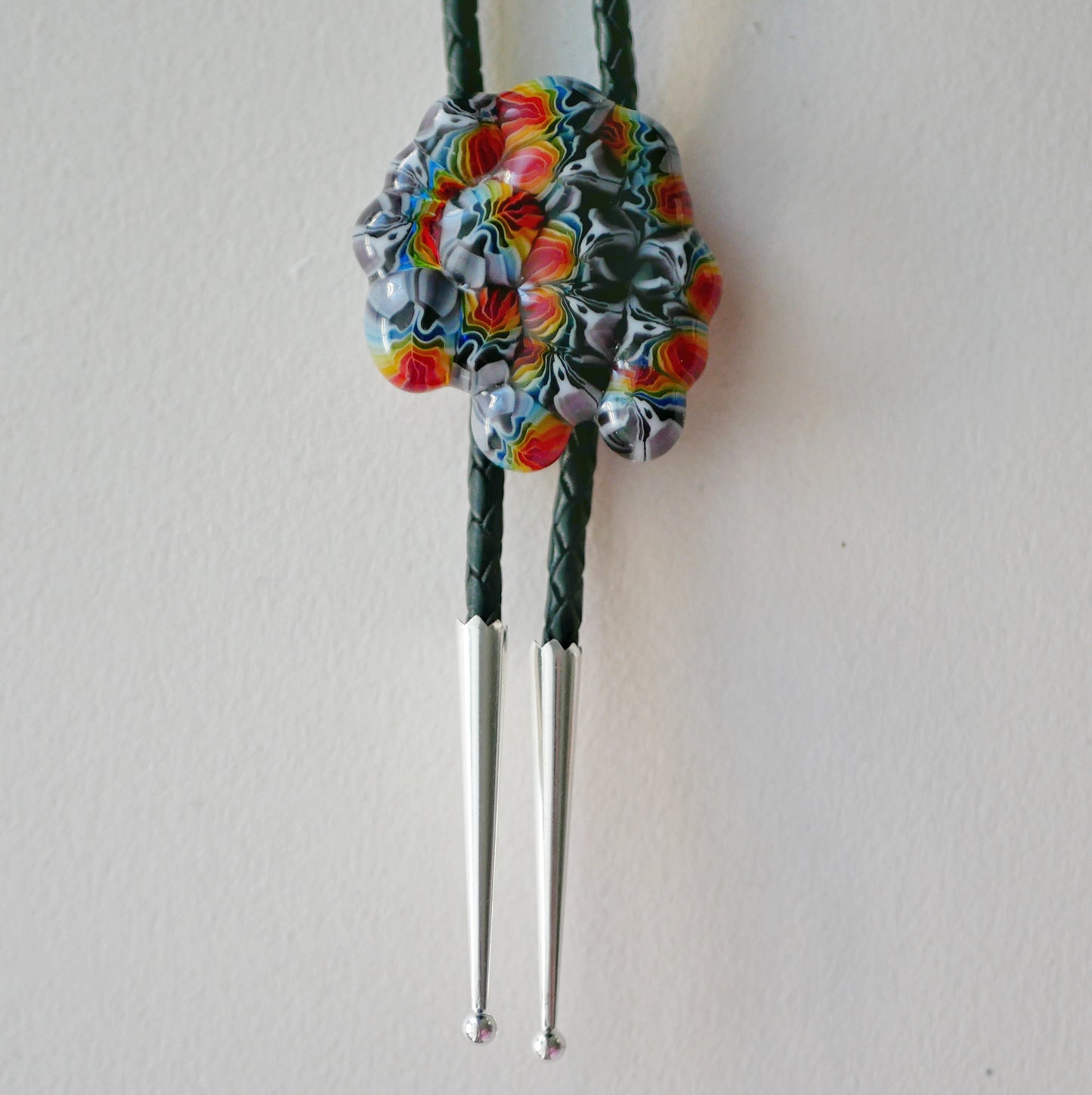 Rainbow Blobby Bolo Tie #3