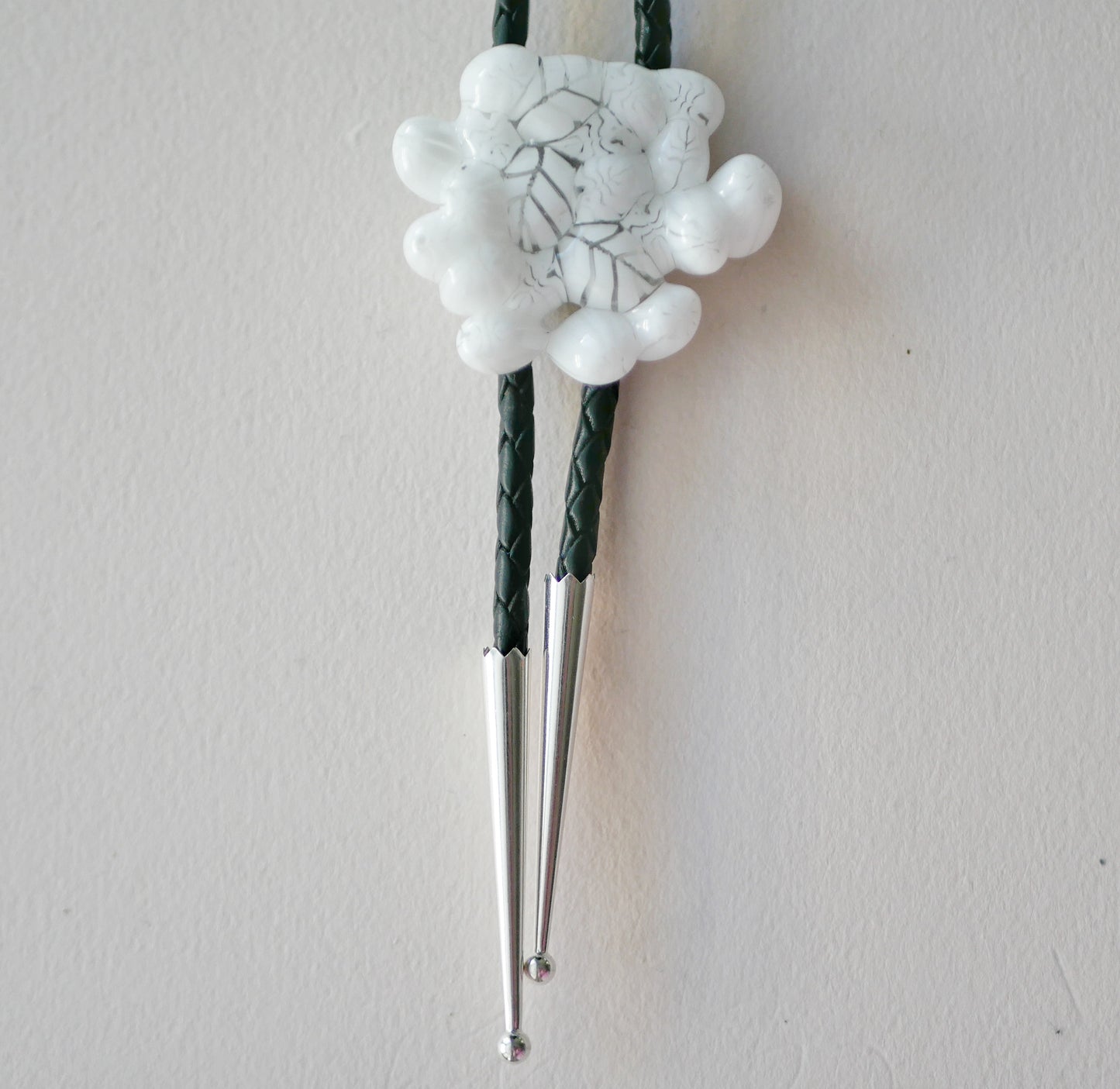 White Blobby Bolo Tie