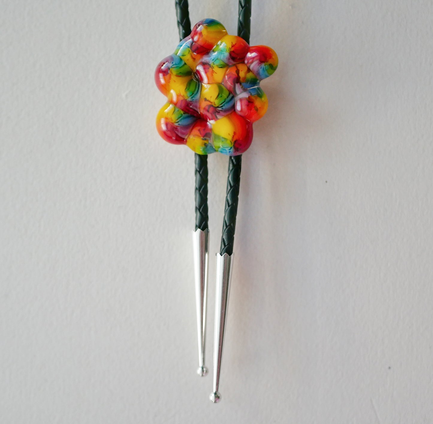 Rainbow Blobby Bolo Tie #4