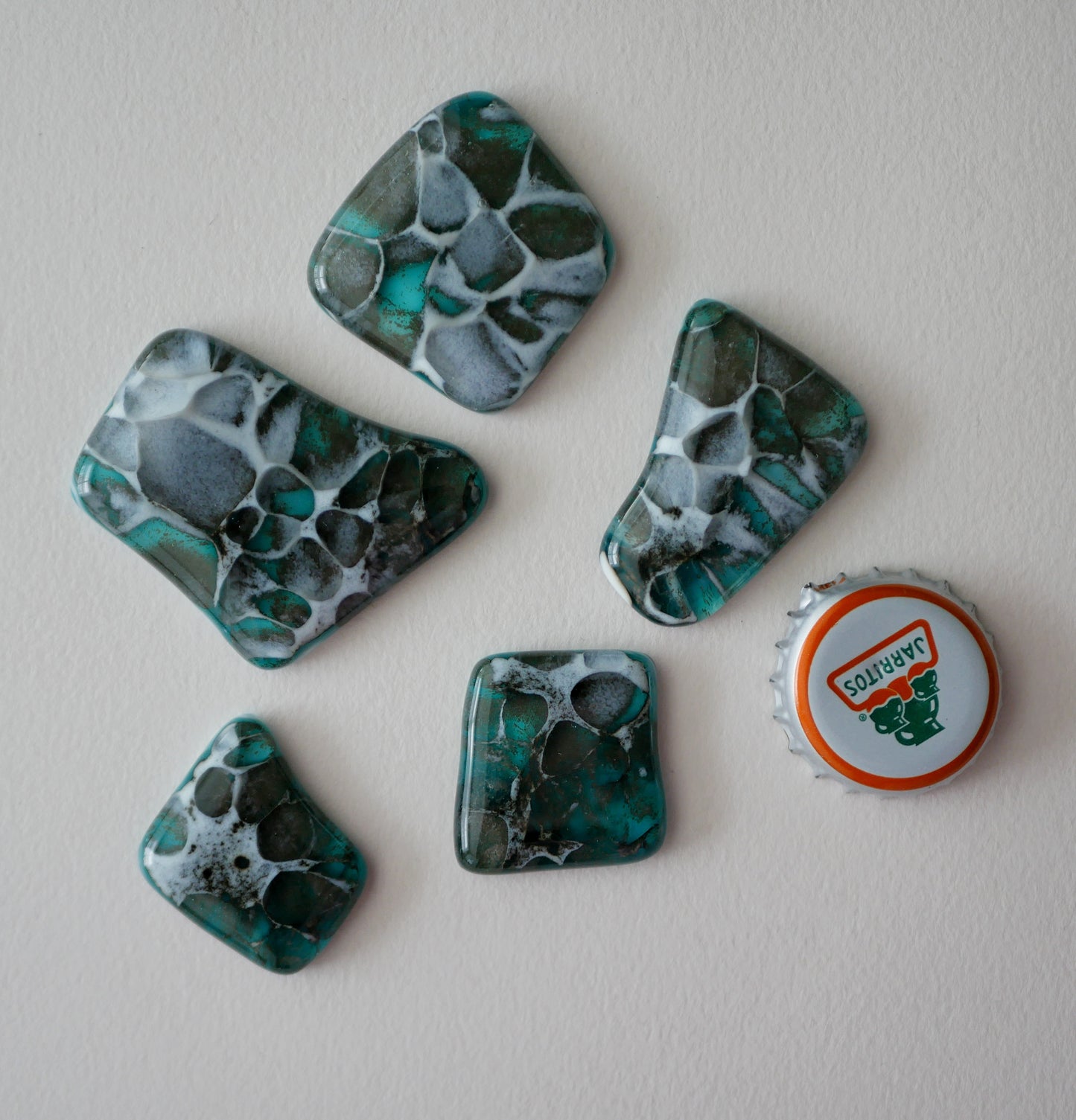 Blue-Grey Dragonskin Cabochon Set