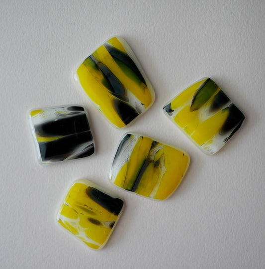 Yellow and Black Cabochon Set