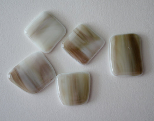 Tan Banded Cabochon Set