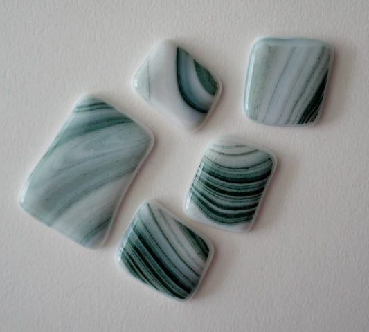 Green Banded Cabochon Set