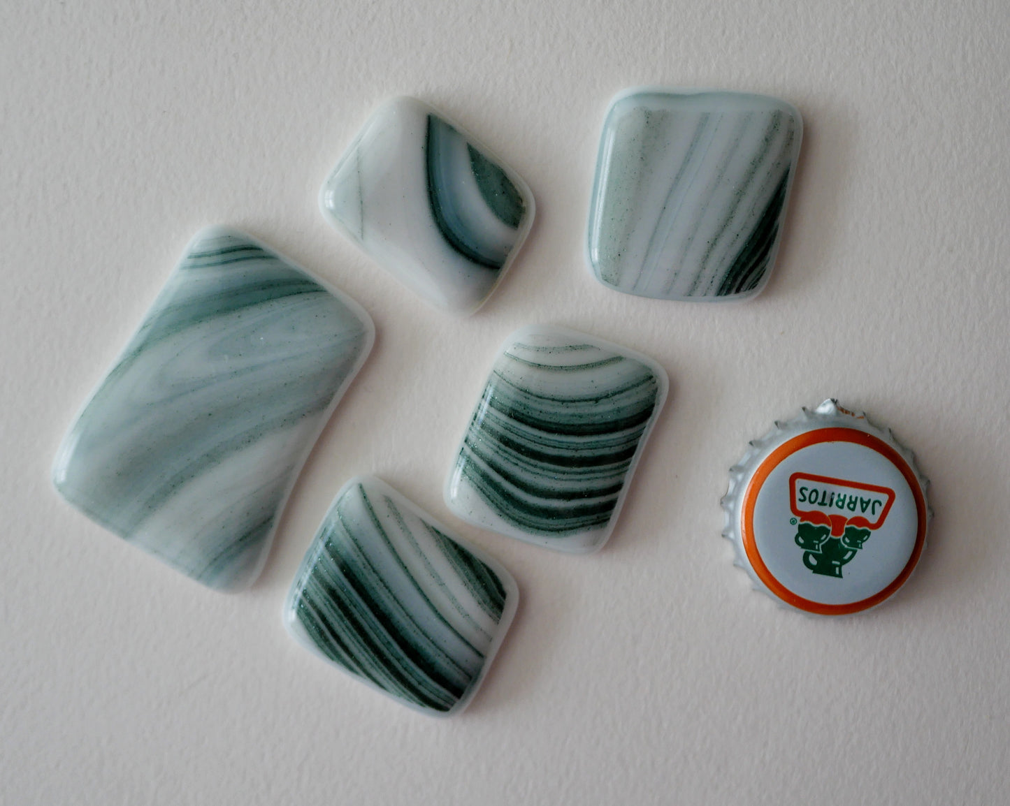 Green Banded Cabochon Set