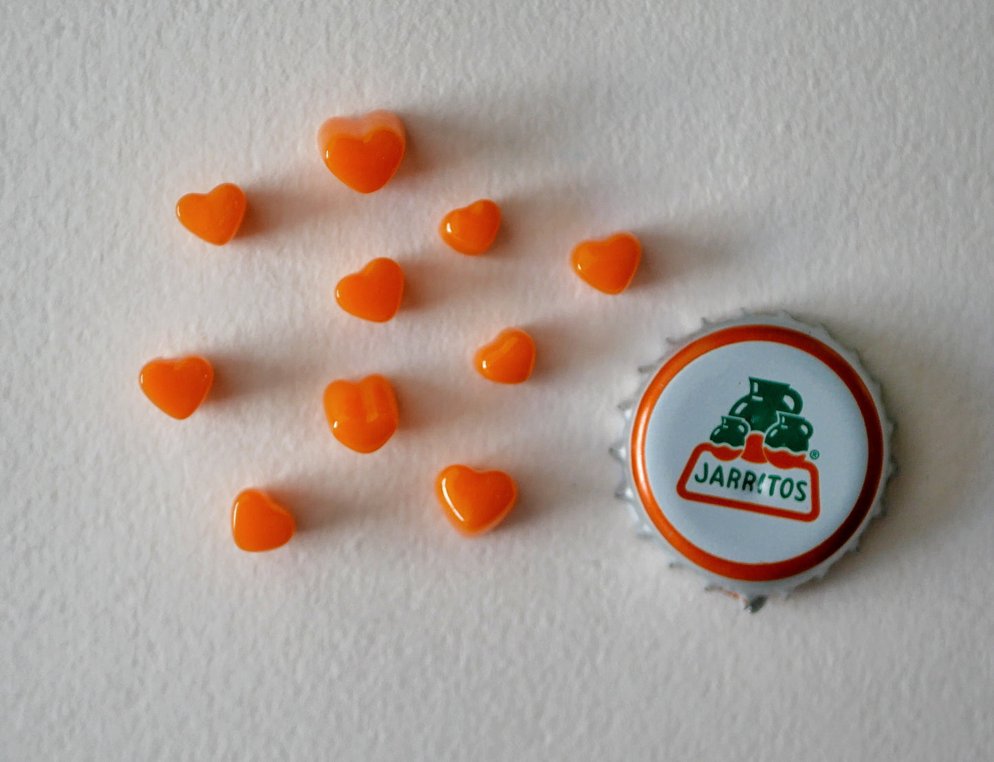 10 Tiny Orange Hearts