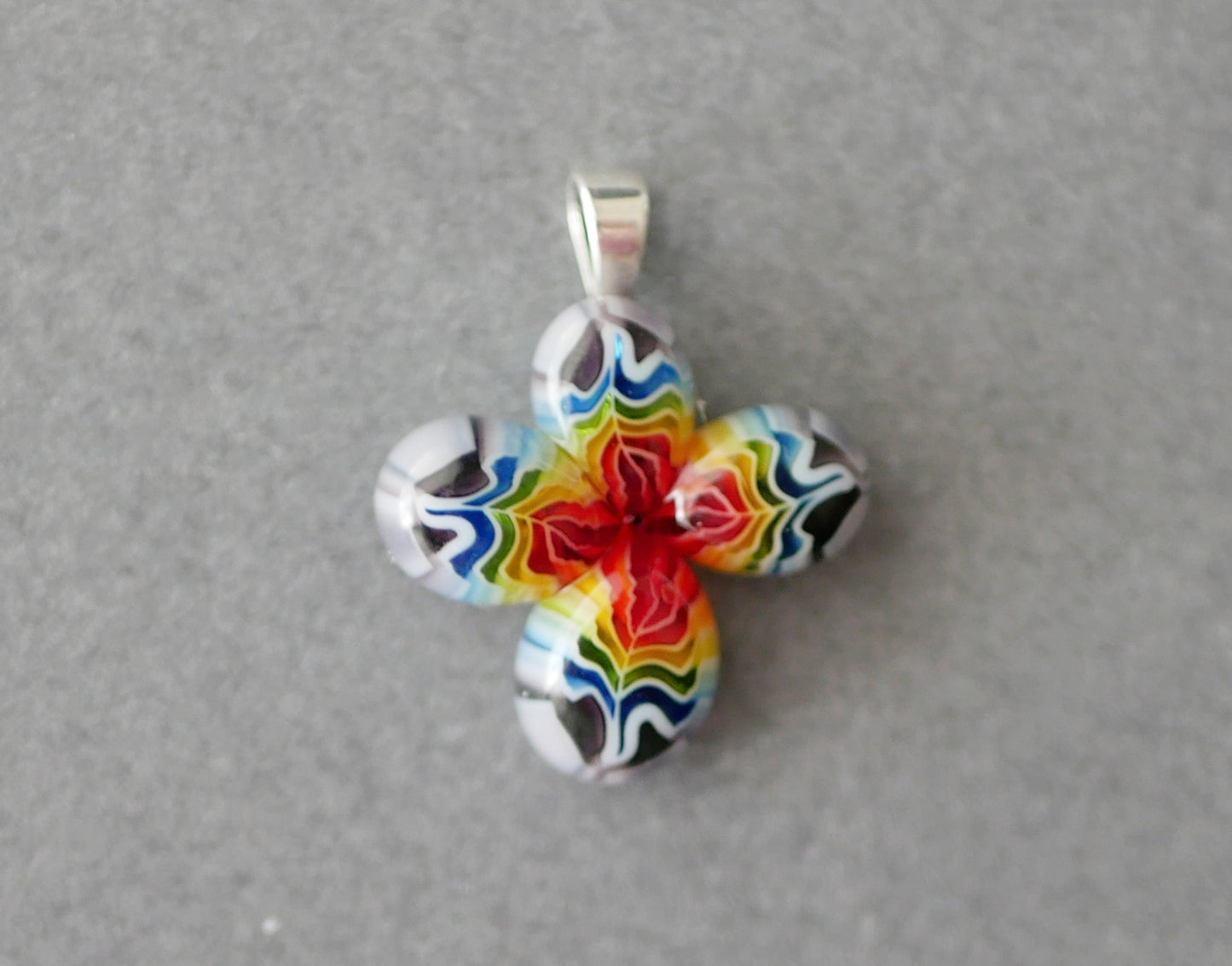 Rainbow Flower Pendant #2 (PENDANT ONLY)