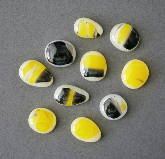 10 Yellow and Black Tokens