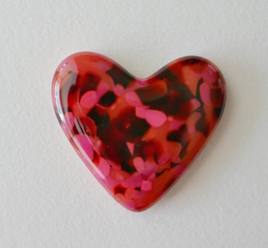 Pink Mottled Pocket Heart