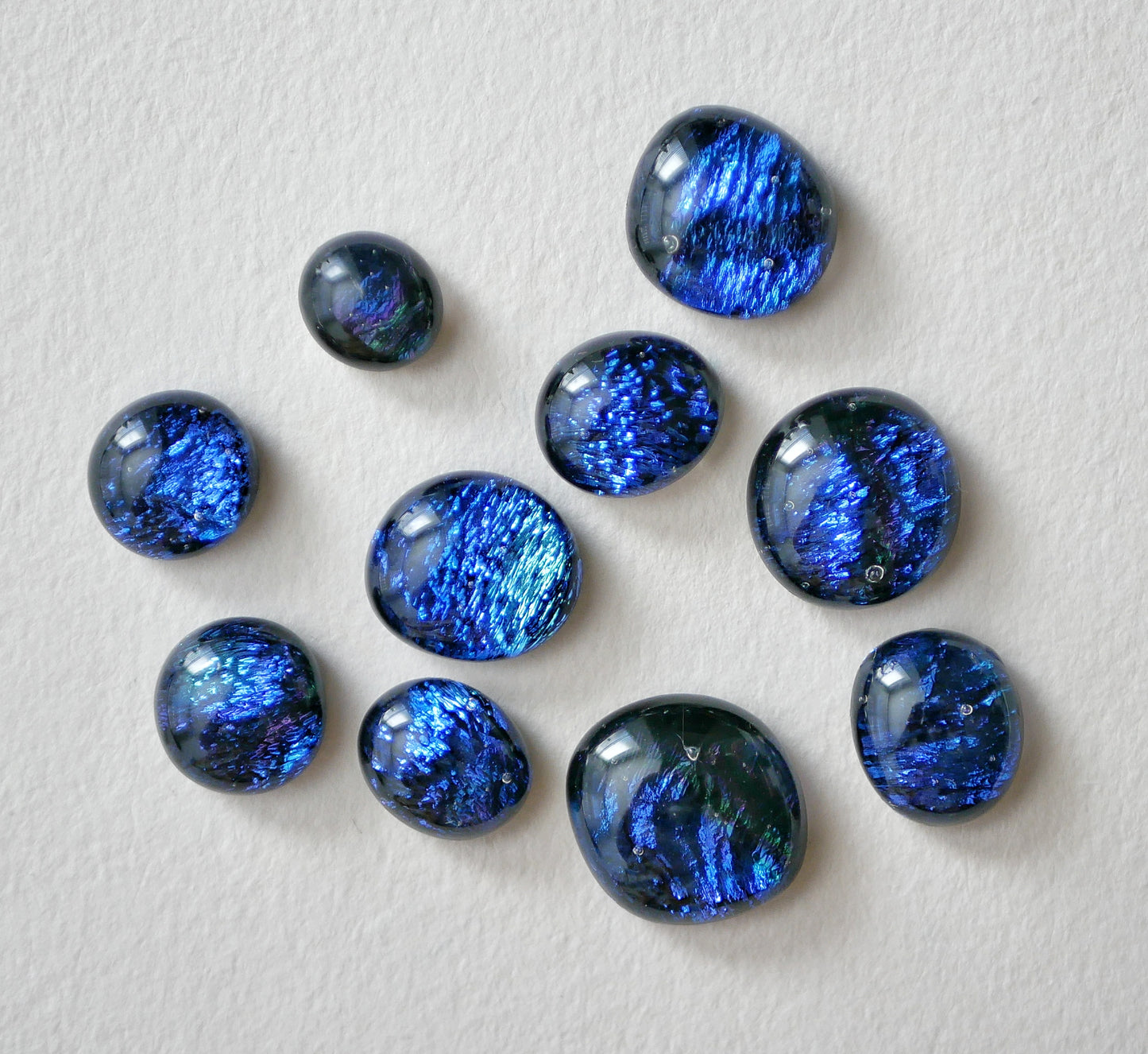 10 Dichroic Blue Tokens