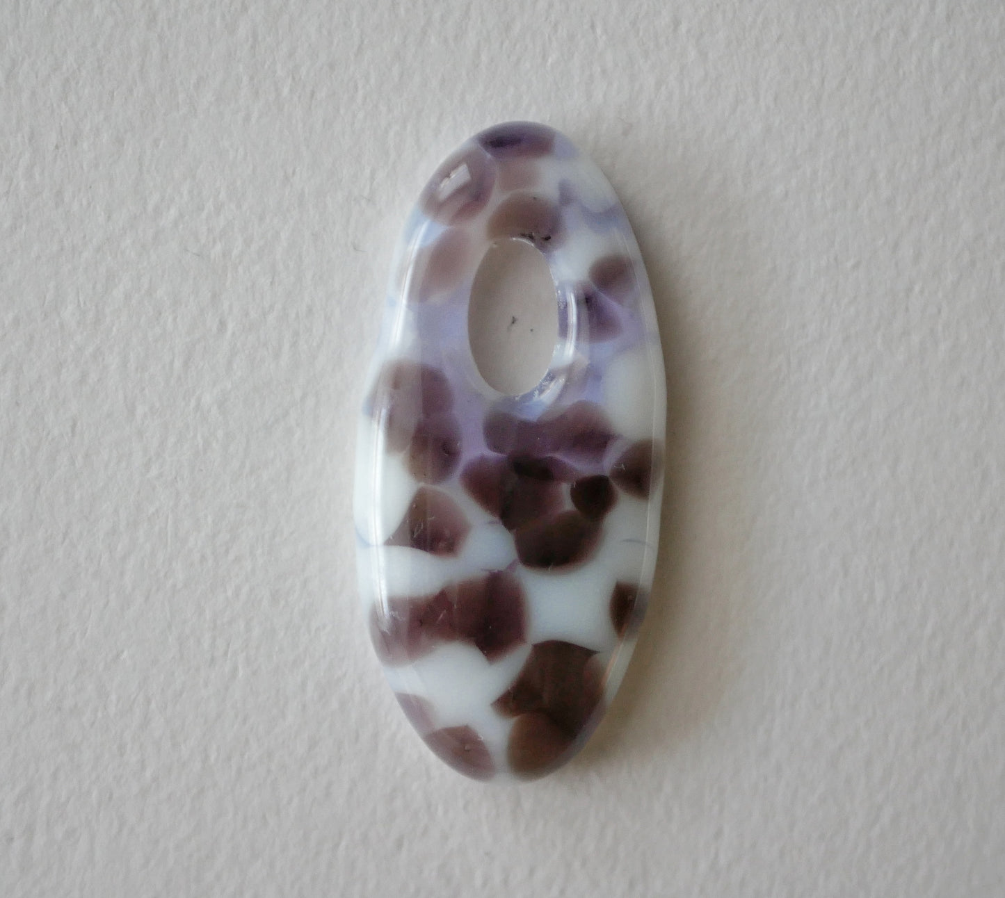 Oval Pendant: Purples and White (PENDANT ONLY)