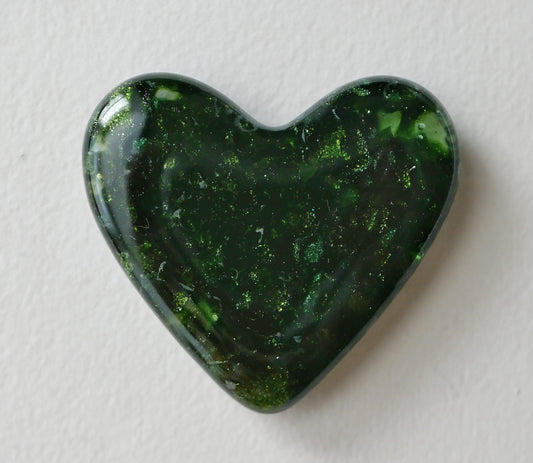 Sparkling Green Pocket Heart