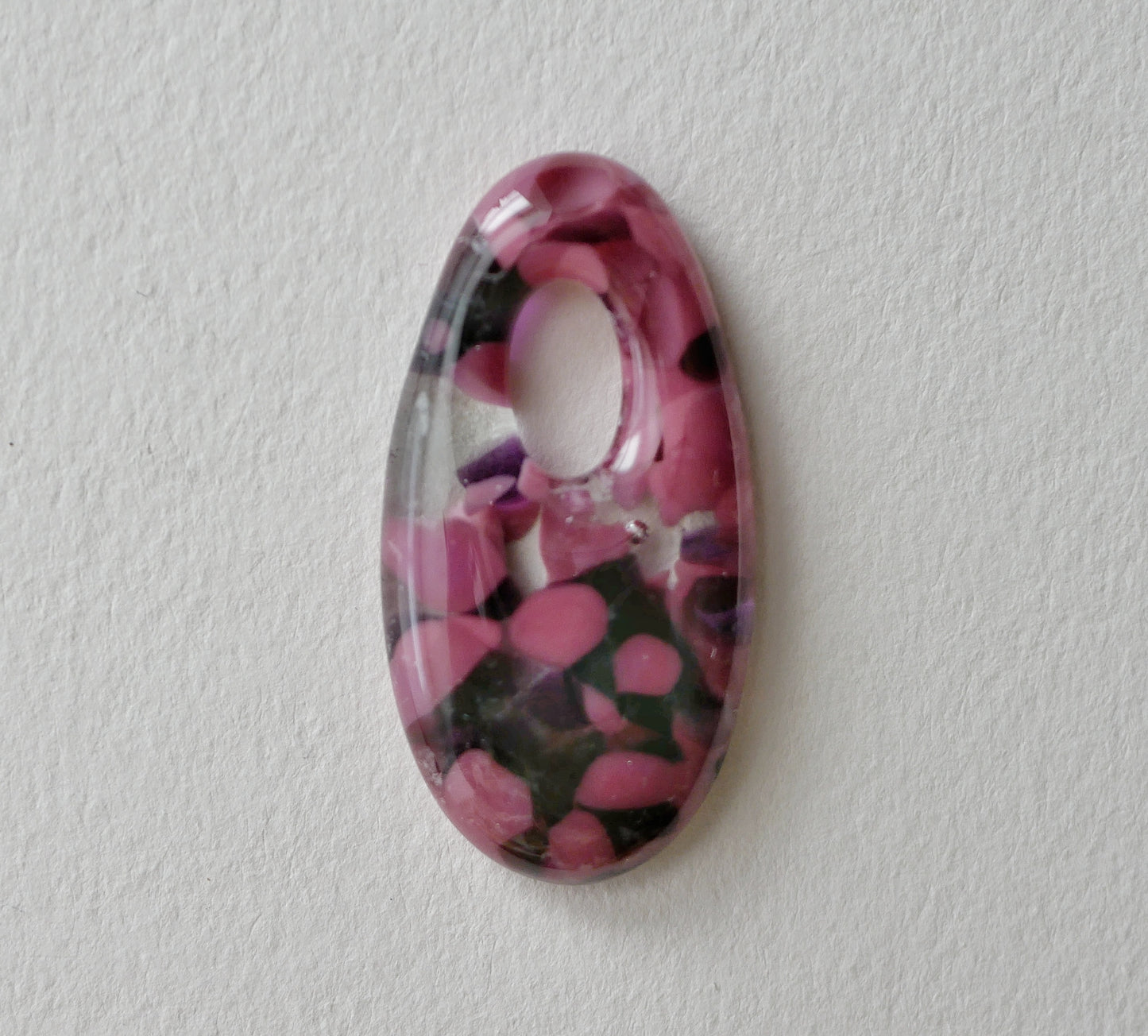 Oval Pendant: Pink and Purple (PENDANT ONLY)