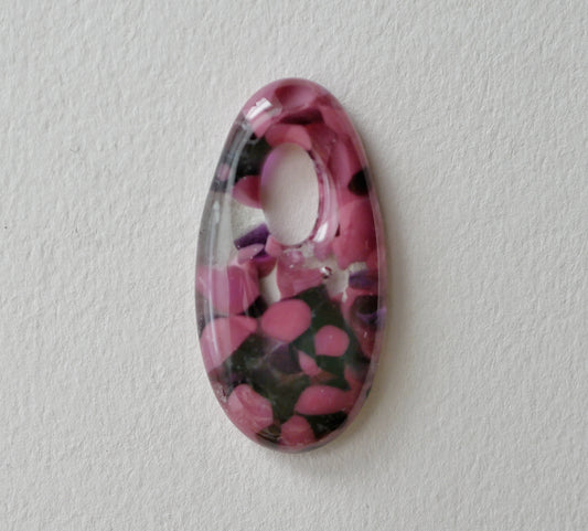 Oval Pendant: Pink and Purple (PENDANT ONLY)