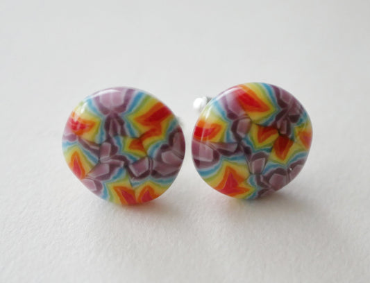 Distorted Rainbow Sterling Silver Cufflinks