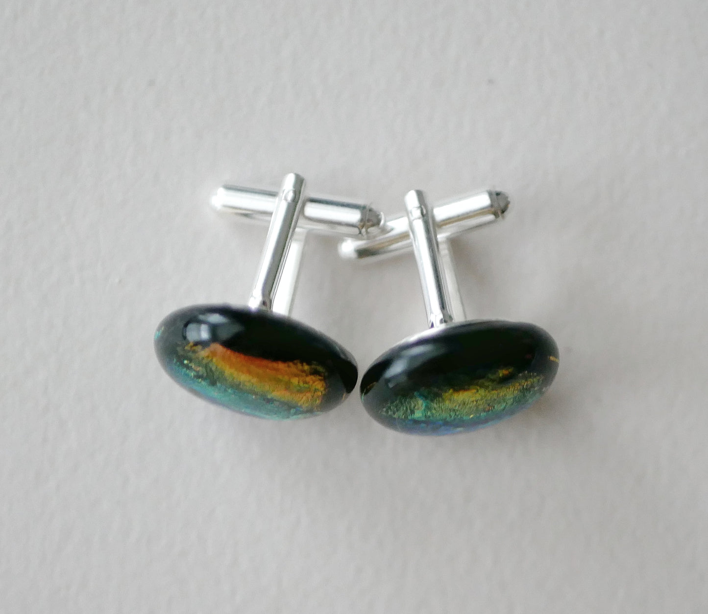 Dichroic Sterling Silver Cufflinks