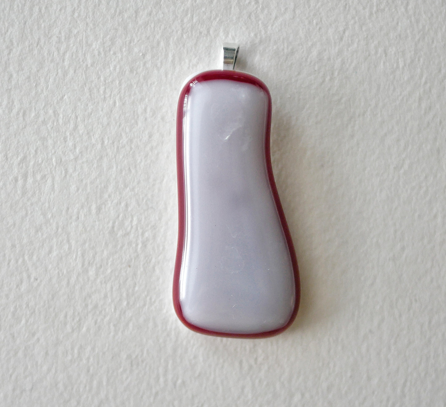 Red and White Pendant #1 (Sterling Silver) (PENDANT ONLY)