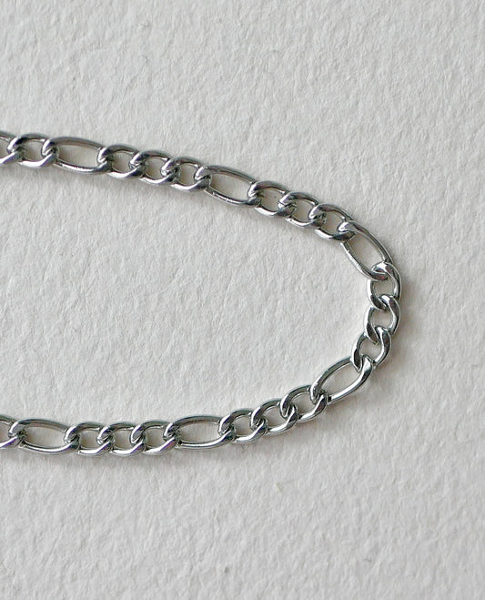 Stainless Steel Figaro Chain (24 Inch)