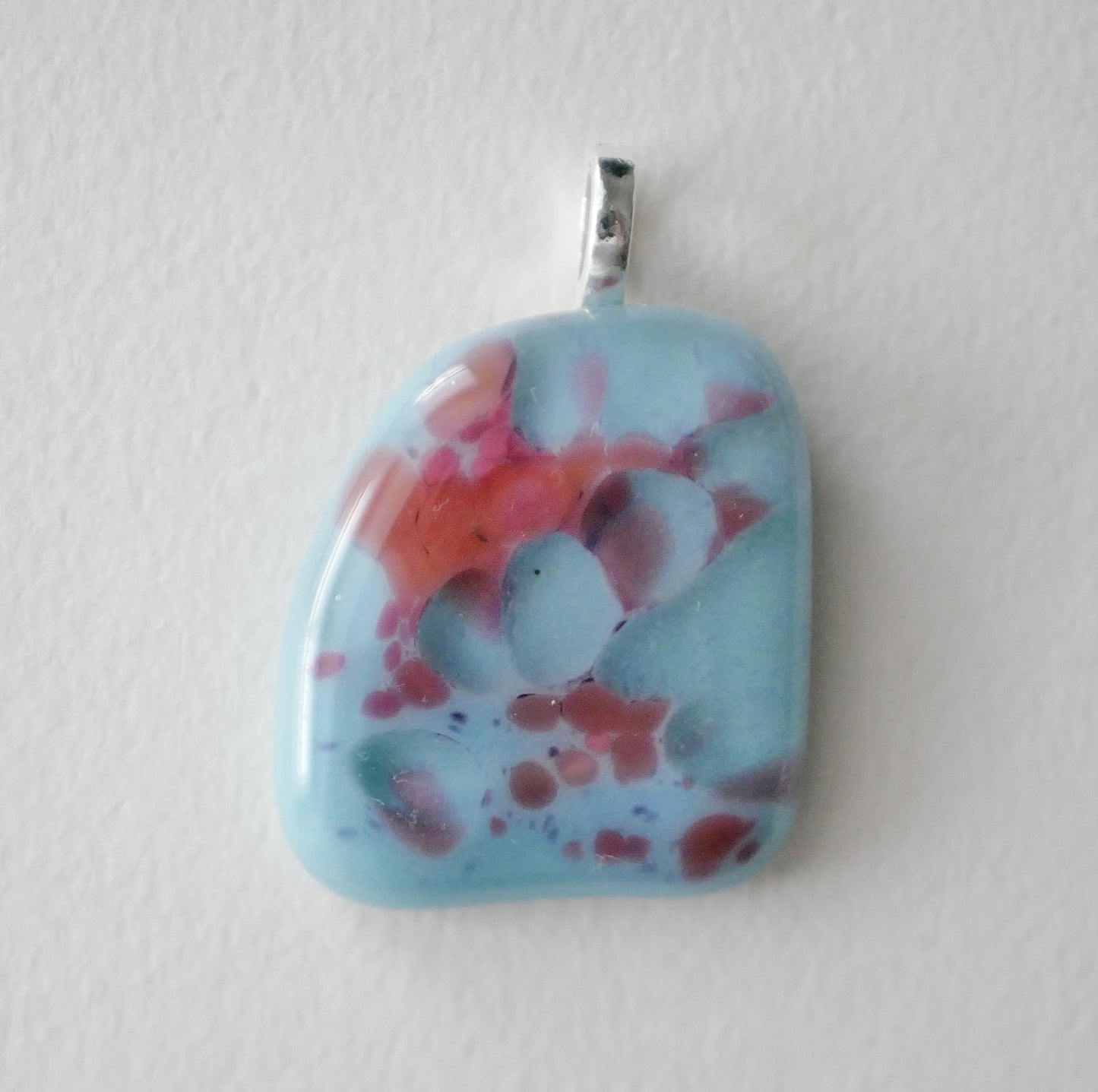 Blue and Pink Pendant #1 (Base Metal) (PENDANT ONLY)