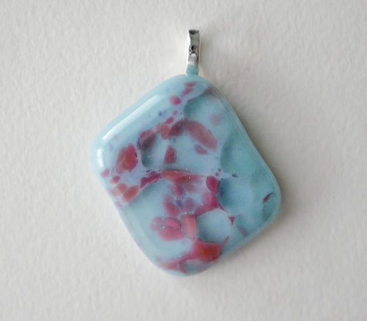 Blue and Pink Pendant #2 (Base Metal) (PENDANT ONLY)