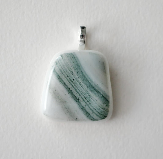 Swirling Green Pendant #1 (Base Metal) (PENDANT ONLY)