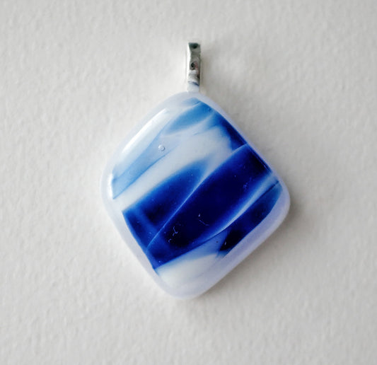 Blue and White Pendant #2 (Base Metal) (PENDANT ONLY)