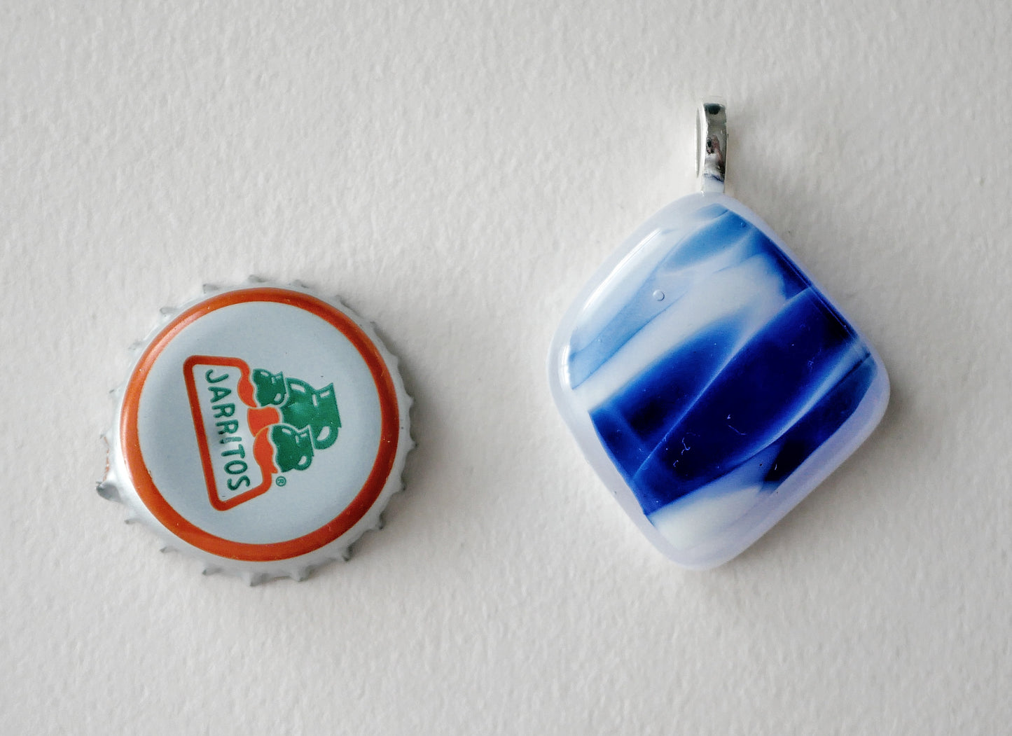 Blue and White Pendant #2 (Base Metal) (PENDANT ONLY)