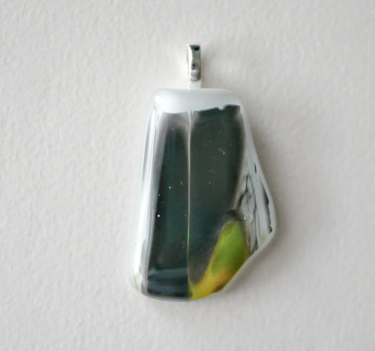 Yellow and Black Pendant #2 (Base Metal) (PENDANT ONLY)