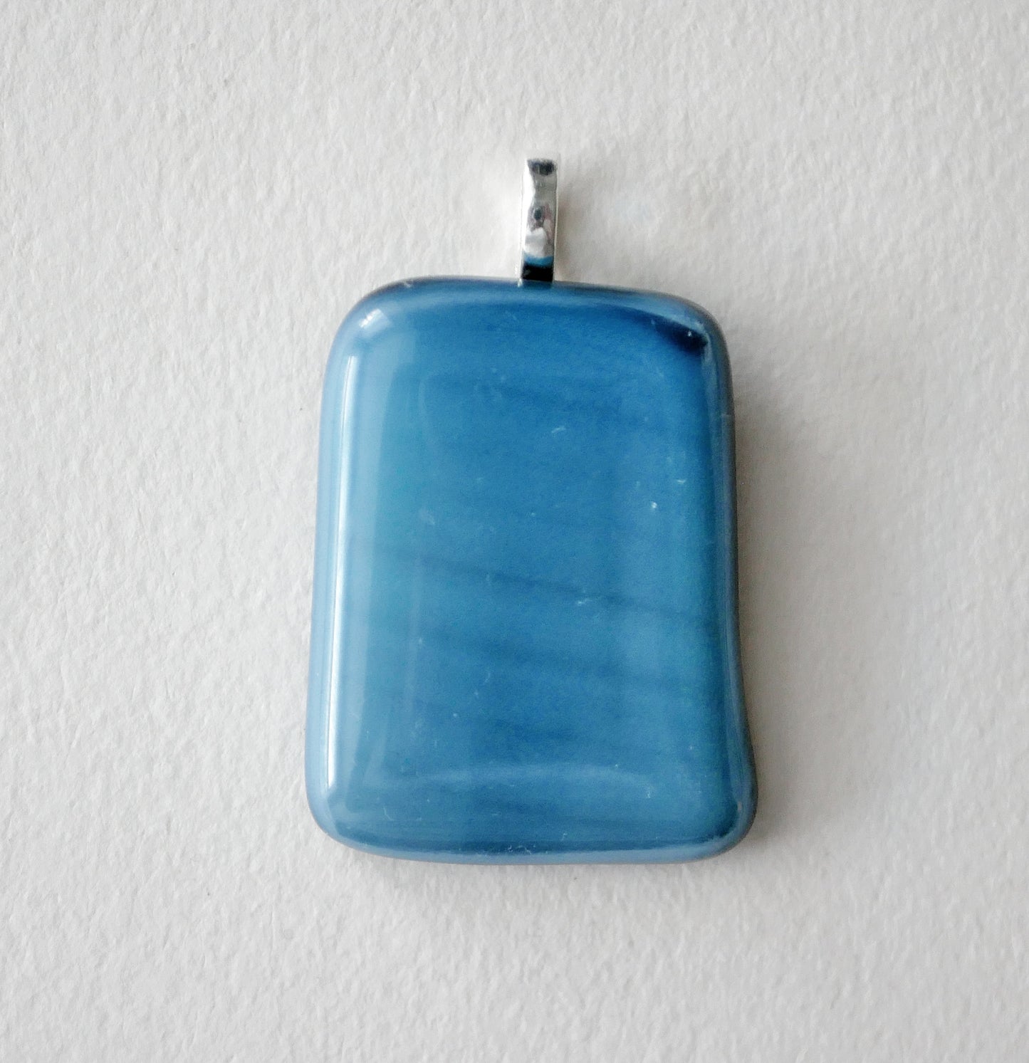 Banded Blue Pendant #1 (Base Metal) (PENDANT ONLY)